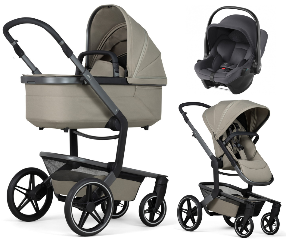 Детская коляска 3 в 1 Joolz Day 5 и автокресло Baby-Safe Core Midnight Grey2 Sage Green