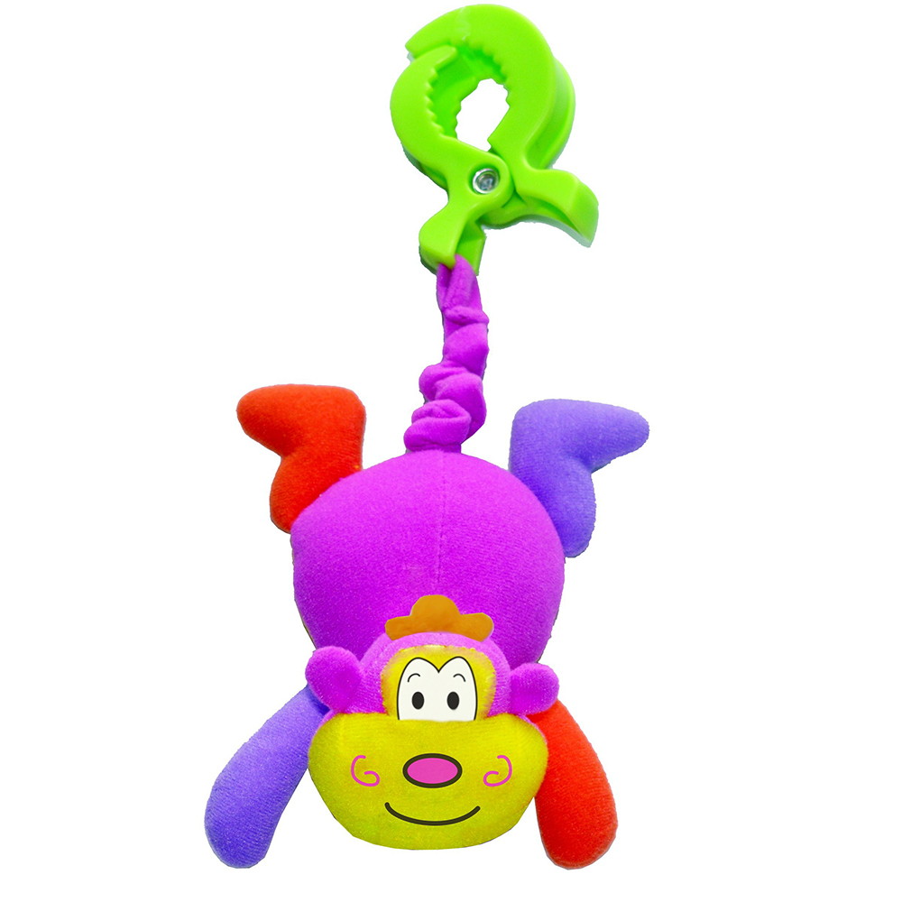 Развивающая игрушка-подвеска на клипсе Biba Toys Обезьянка-хулиганка 22 см
