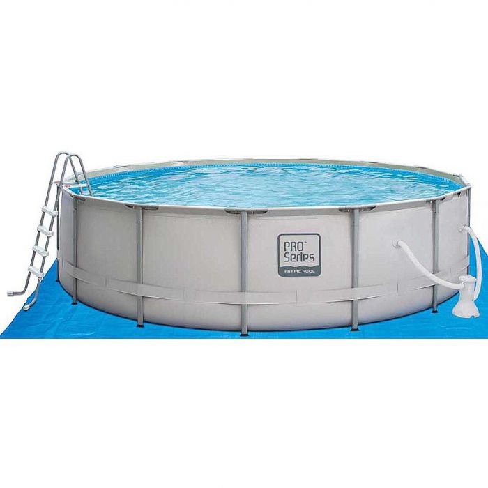 Металлический каркасный бассейн Summer Escapes PS20-1648-B-PW-PB