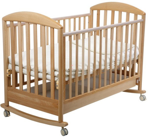 Детская кроватка Papaloni Джованни качалка 120x60 см натуральный