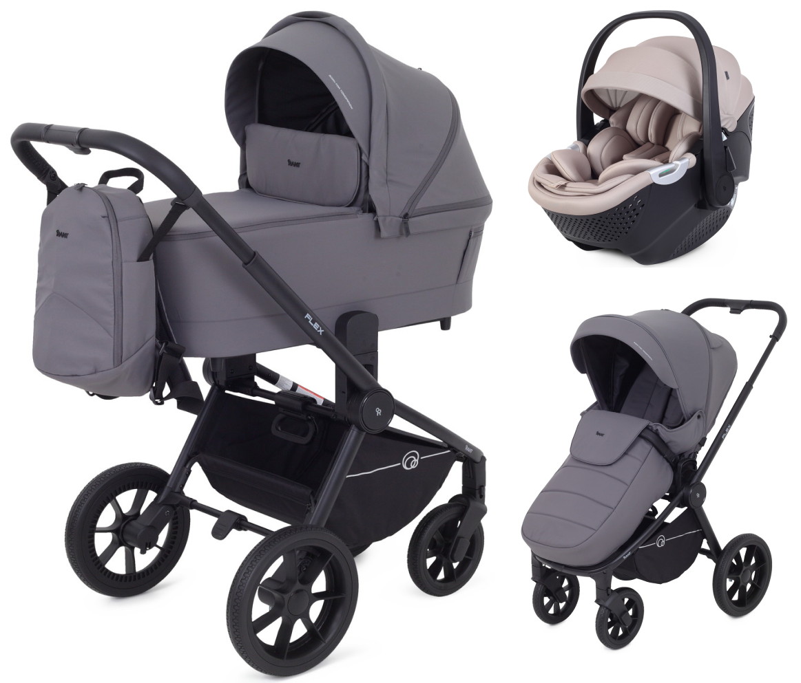 Детская коляска Rant Flex 3 в 1 RA076 с автокреслом Aster Zero Beige Graphite