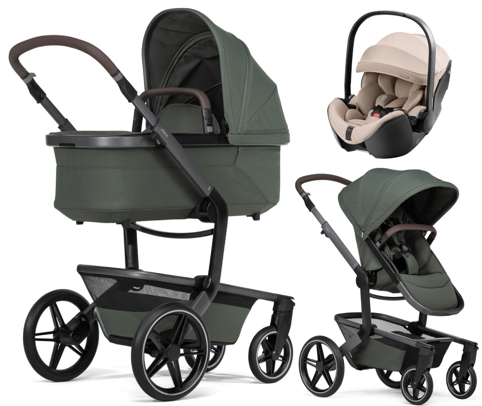 Детская коляска 3 в 1 Joolz Day 5 и автокресло Britax Roemer Baby-Safe Pro Style Teak Forest Green