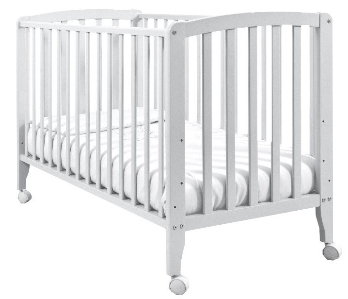 Кроватка Angela Bella Бьянка на колесах 120х60см белая