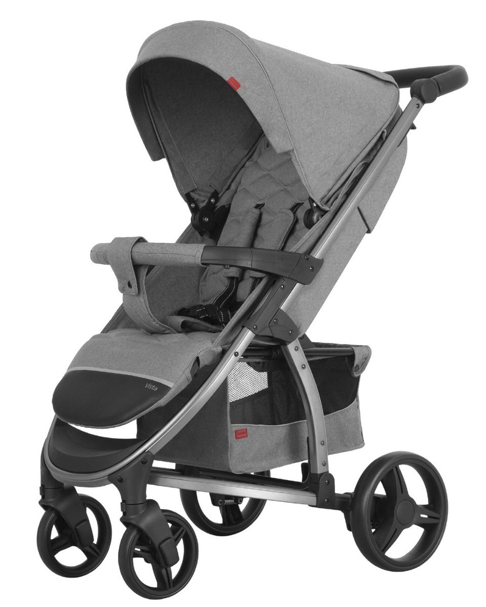 Детская прогулочная коляска Carrello Vista CRL-8505 2022 red logo Steel Gray