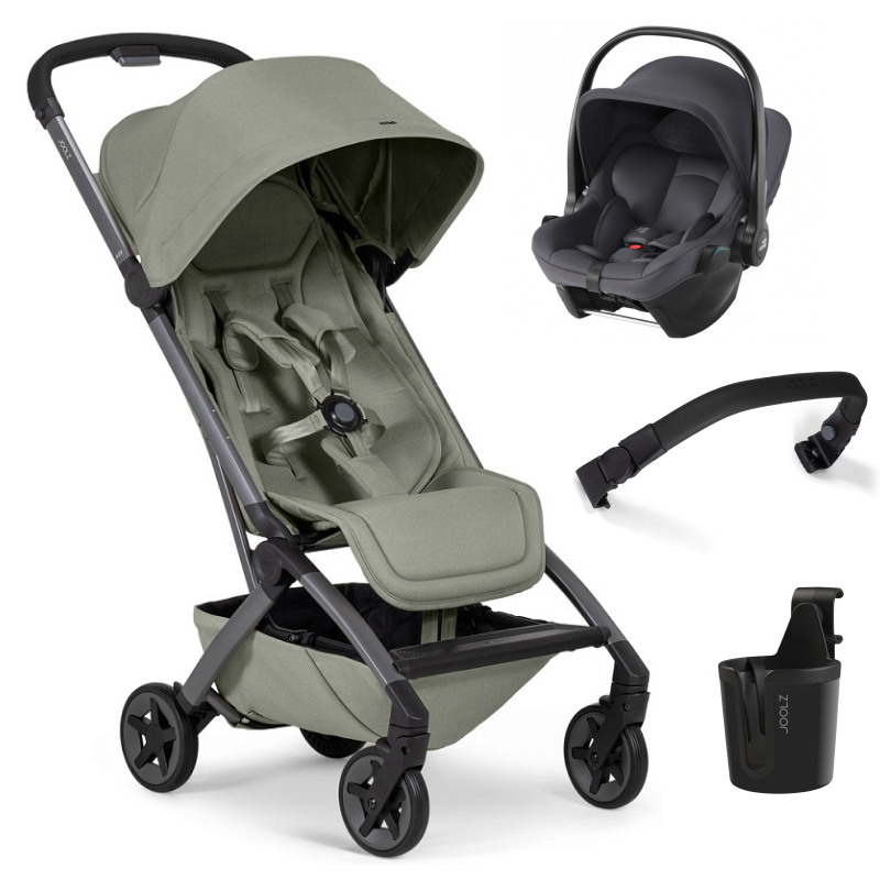 Прогулочная коляска Joolz Aer 2 SE и автокресло Baby-Safe Core Midnight Grey Sage green