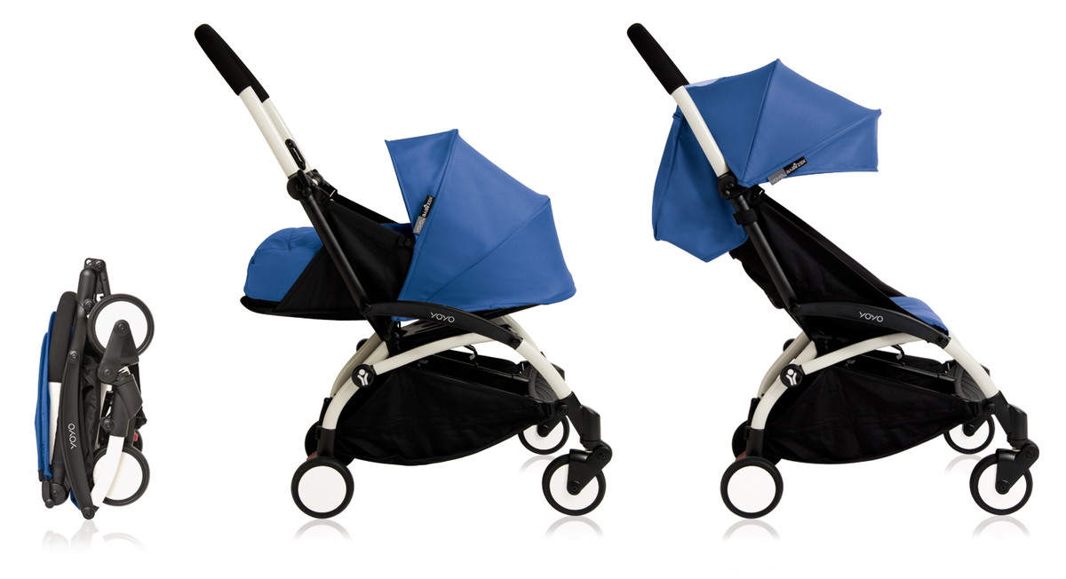 Детская коляска Babyzen 2 в 1 YOYO+ 2016 Blue на белой раме