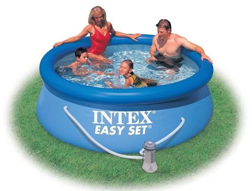Надувной бассейн изи сет Intex 244х76см + фильтр-насос 220в. с28112