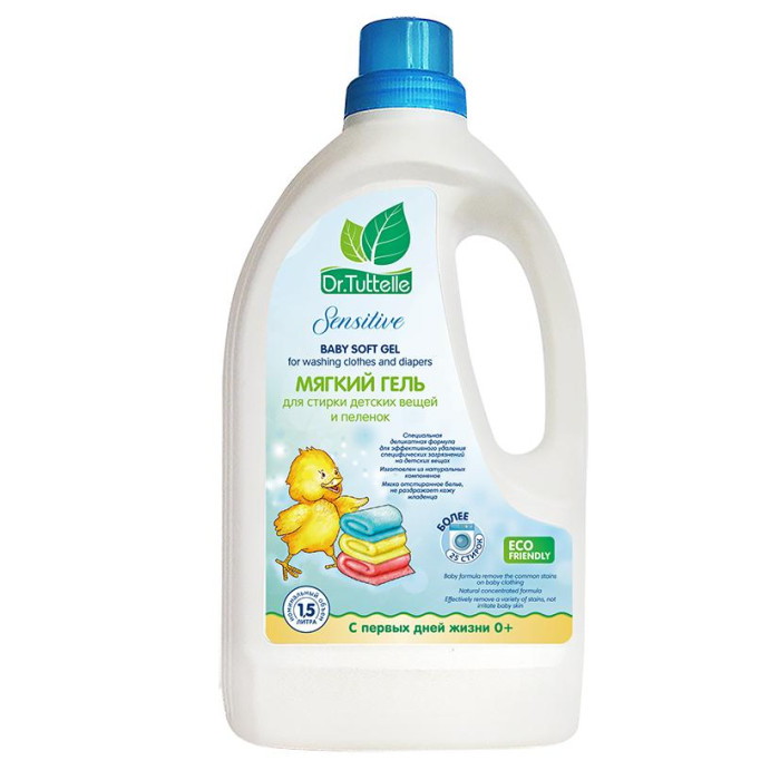 Мягкий гель Dr. Tuttelle для стирки детских вещей и пеленок 1500 мл. DT096