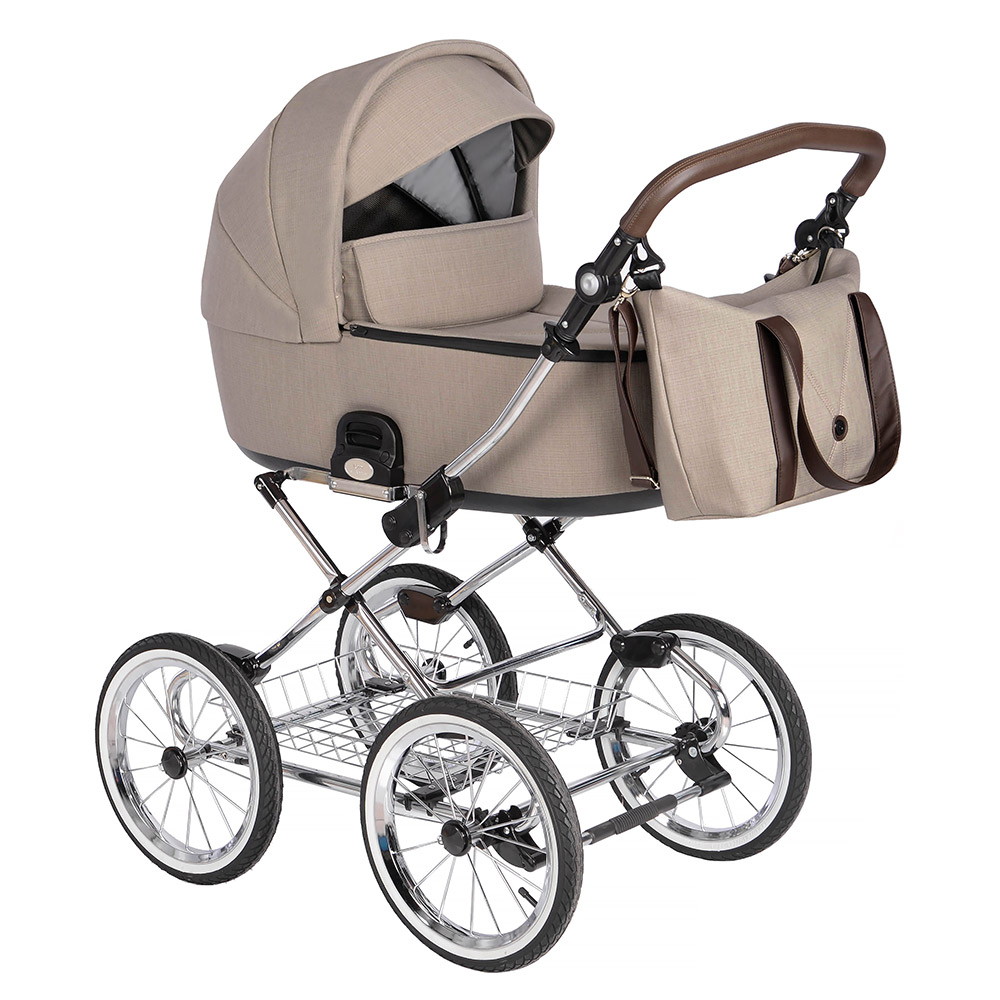 Детская коляска люлька Roan Bass Next Classic d14 1 в 1 RCL072/1 Beige