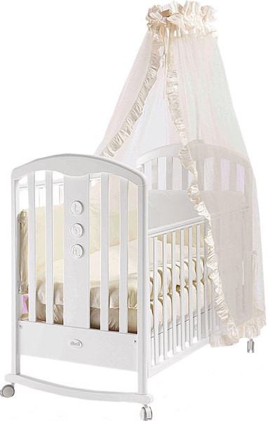 Детская кроватка Feretti Elegance Dondolo 125 х 65 см BIANCO/ WHITE (белая)
