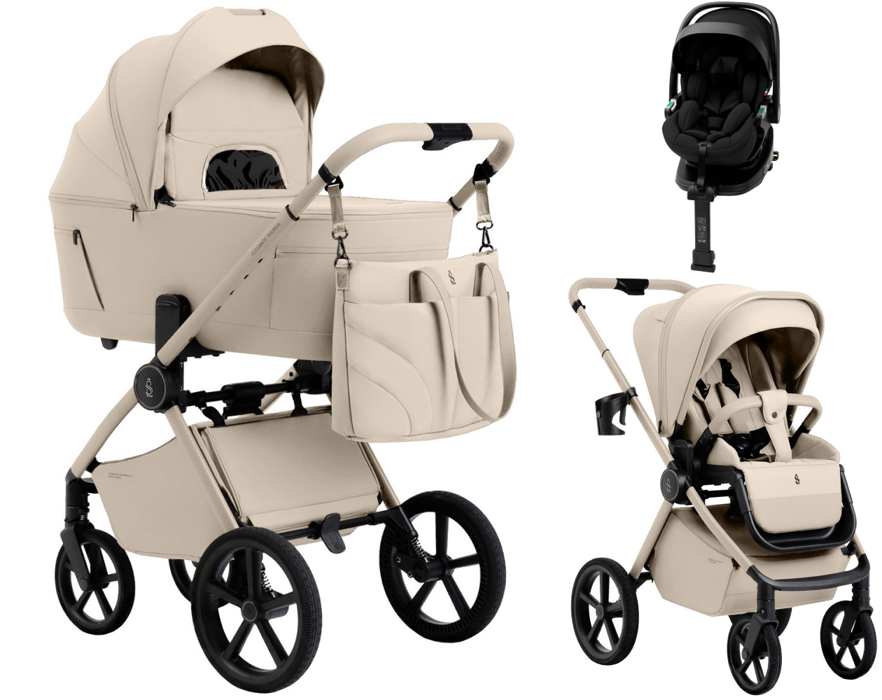 Коляска 4 в 1 Sweet Baby SBL Elegante Therma Colore 2.0 и автокресло Premier Plus Black Cream Neo