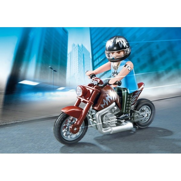 Детская игрушка Playmobil Коллекция мотоциклов: Коричневый мотоцикл