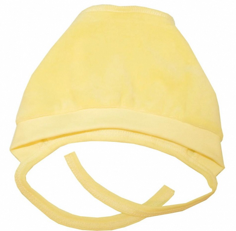 Чепчик Папитто велюр однотонный И53-123 желтый 36