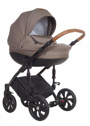 Детская коляска Tutis Mimi Style 3 в 1 683339 Коричневый жаккард+кожа Коричневая