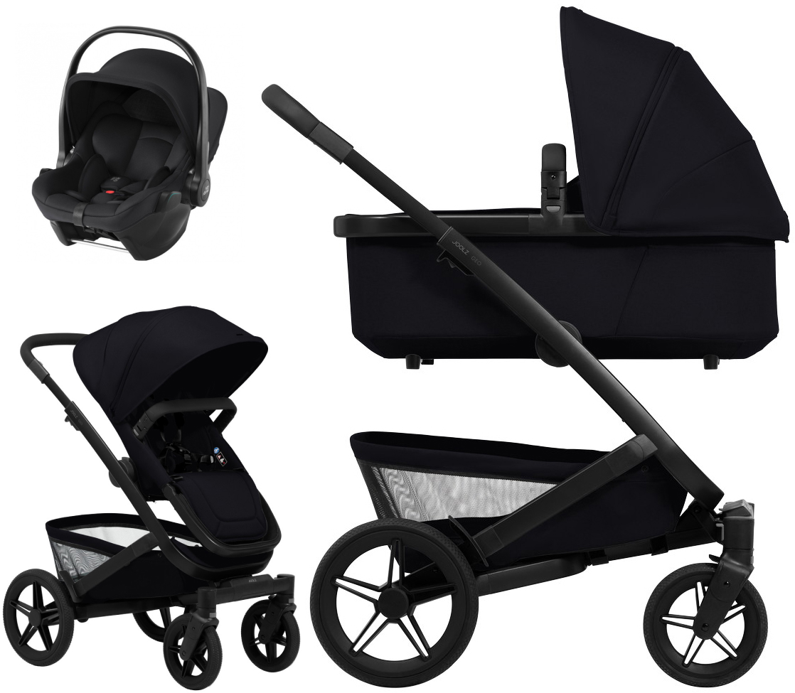 Детская коляска 3 в 1 Joolz Geo5 и автокресло Baby-Safe Core Space Black без адаптеров Space Black