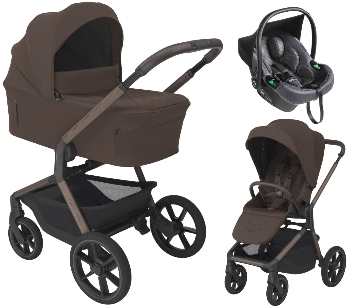 Детская коляска 3 в 1 Espiro Noble и автокресло PI Graphite 18 umbra
