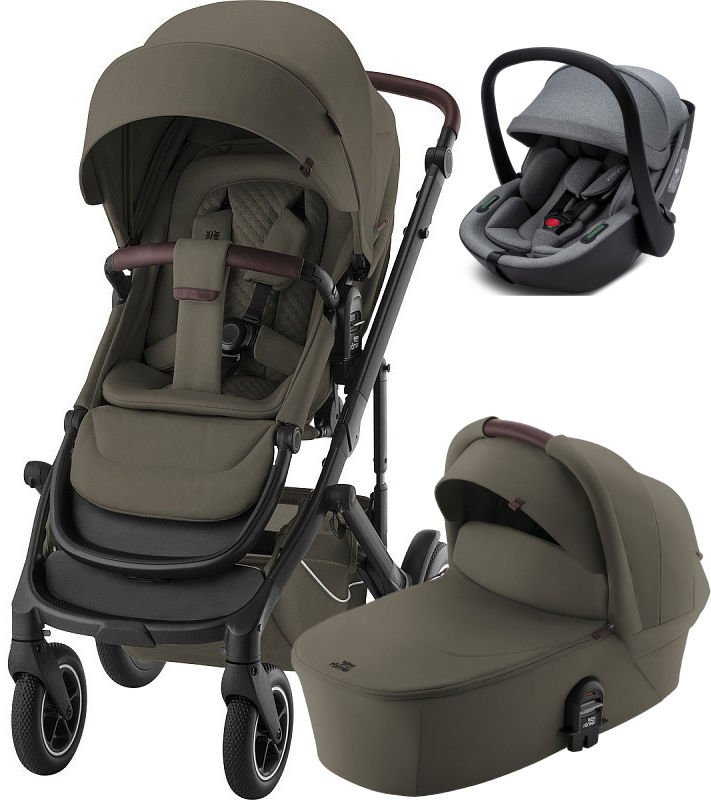 Коляска 3 в 1 Britax Roemer Smile 5Z LUX и автокресло Osann Cuddle Iron Urban Olive