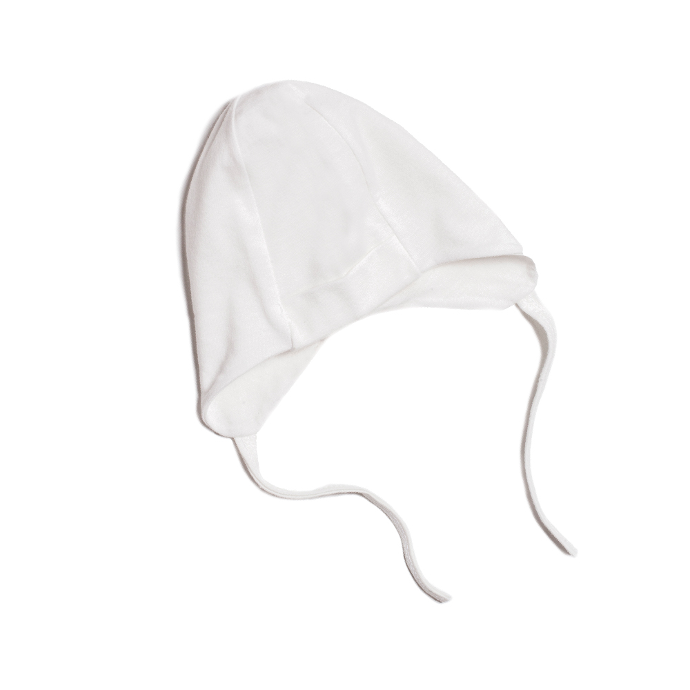 Чепчик Olant Baby для новорожденного Nature 100% хлопок 38 см белый
