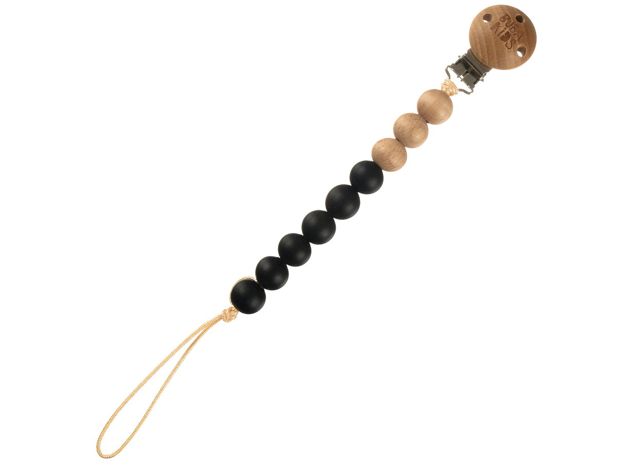 Держатель Buba Kids Simple для пустышки, силиконовый BKSimple004 Чёрный