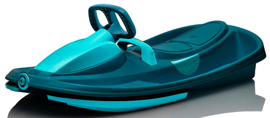 Детские санки-снегокат Gismo Riders Stratos c рулем и тормозом синий титан