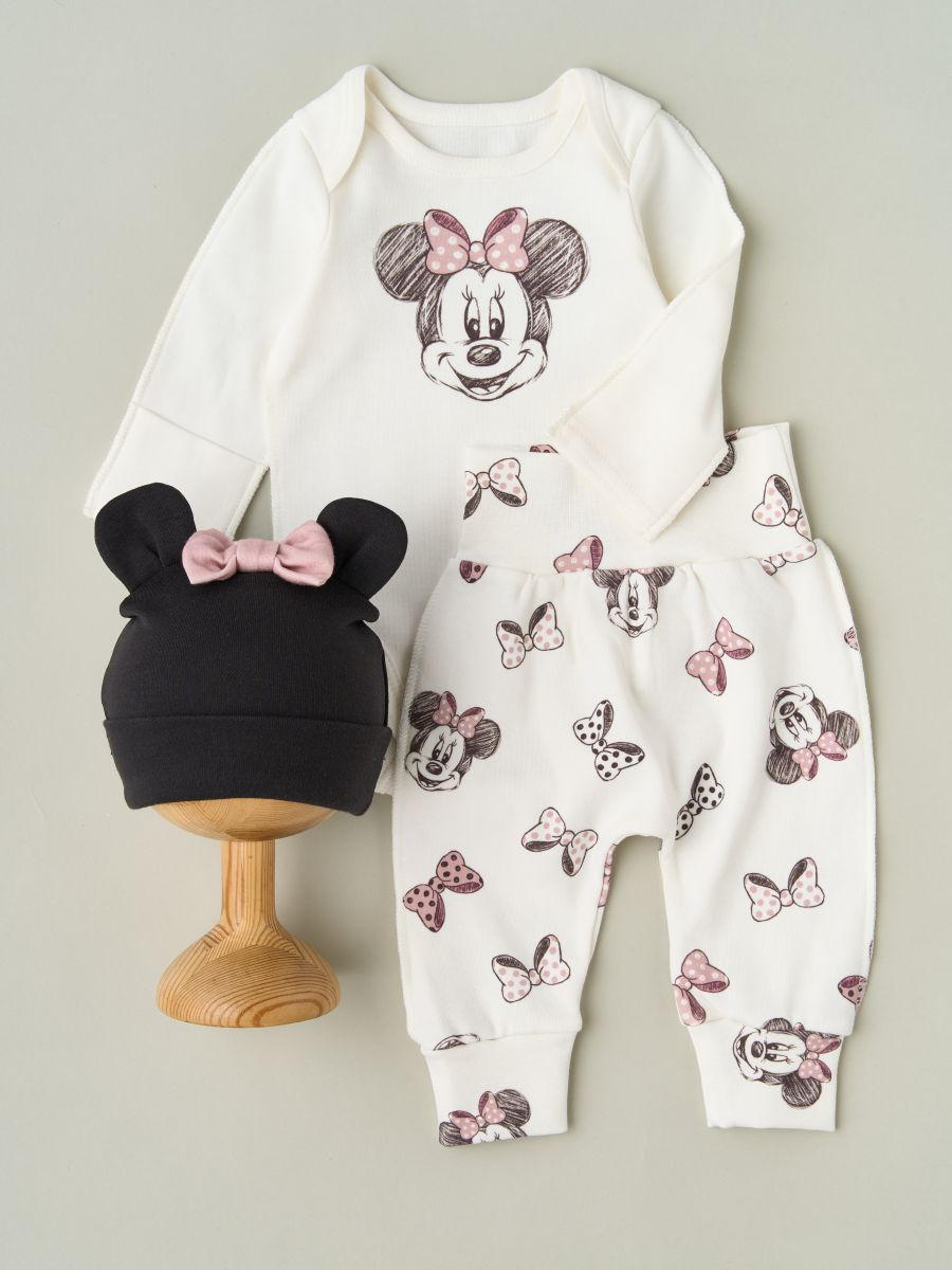 Боди, штанишки, котелок Little Star Минни 728126 (ЧЗ-мз) крем 56