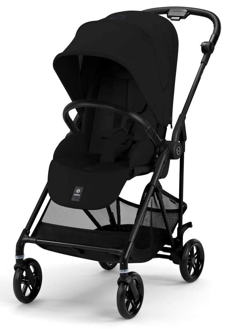Прогулочная коляска Cybex Melio Carbon New Magic Black с дождевиком