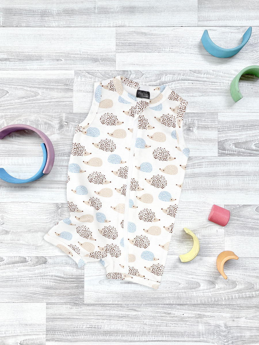 Песочник без рукавов Mjolk Sleep and Play Ёжики на экрю 62