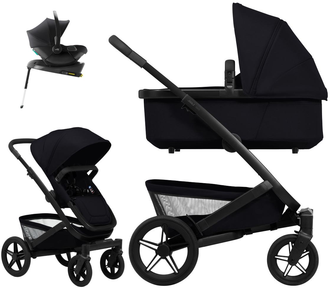 Детская коляска 4 в 1 Joolz Geo5 и автокресло Baby-Safe Core Space Black и база Baby-Safe Core без адаптеров Space Black