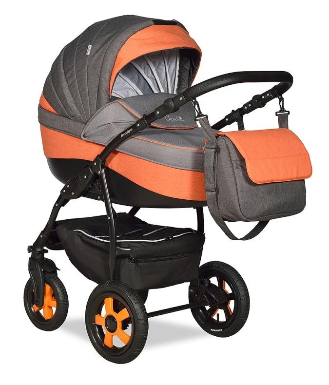 Детская коляска Indigo Camila Sport 2 в 1 Ca49 серый+оранжевый