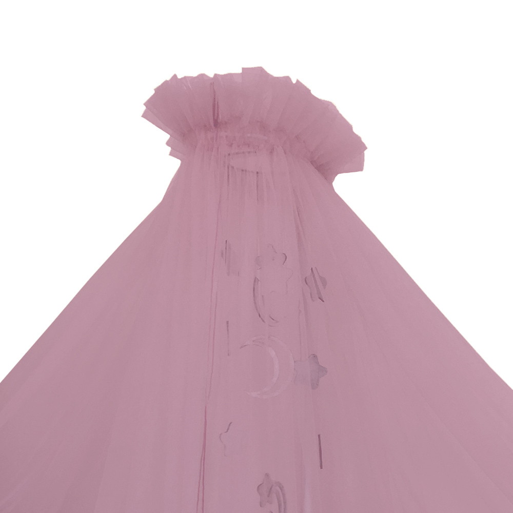 Балдахин в кроватку Alis Карамель микросетка Темная пудра