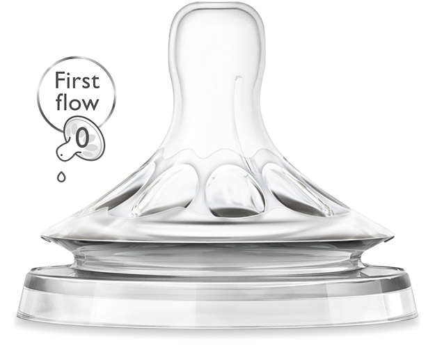 Соска Philips Avent Natural SCF657/27 медленный поток, 0мес+, 2шт.