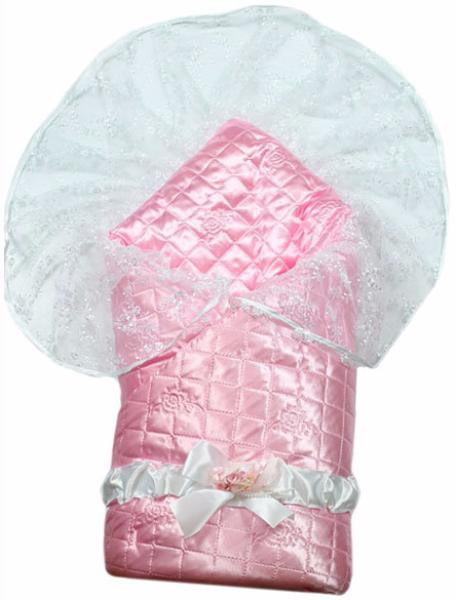 Конверт-одеяло на выписку Bombus Мила розовый