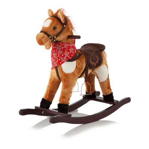 Детская качалка Jolly Ride меховая Лошадка YR603