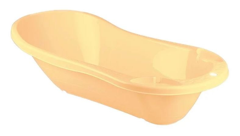 Детская ванночка Пластишка с клапаном 13013 желтая