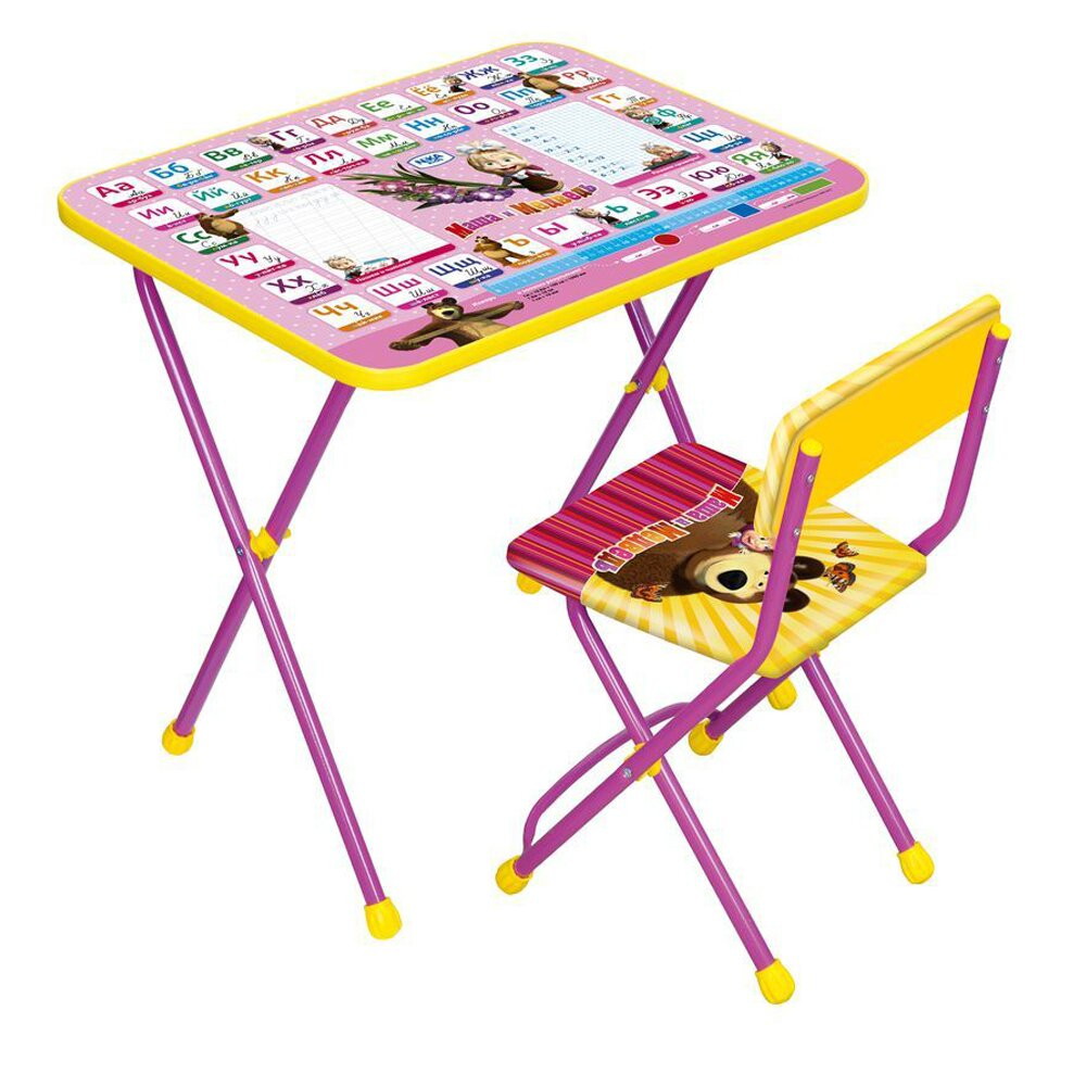 Детский набор мебели Nika Маша и Медведь КП2 Азбука-3 арт.КП2/3