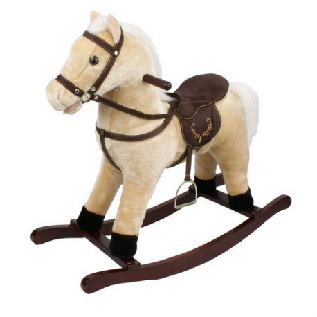 Детская качалка Jolly Ride меховая Лошадка YR607