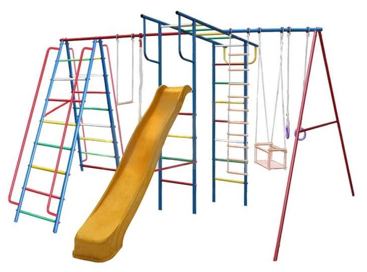 Детский спортивный комплекс Вертикаль А1+П дачный, Макси с горкой