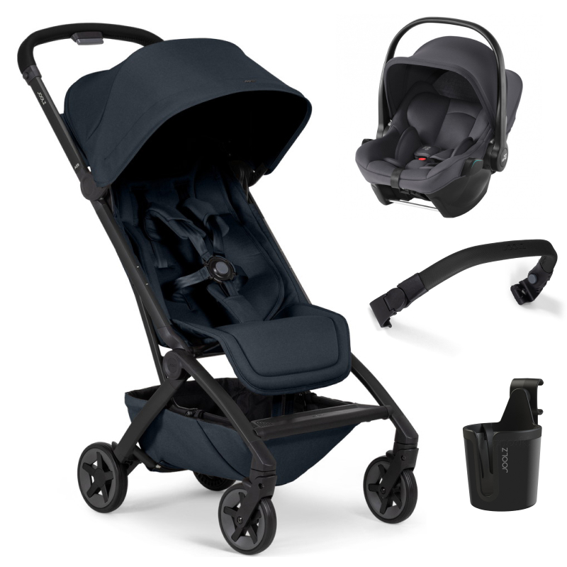 Прогулочная коляска Joolz Aer 2 SE и автокресло Baby-Safe Core Midnight Grey Dark navy blue