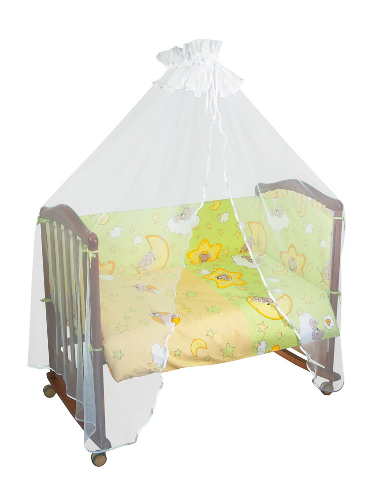 Детское постельное белье Сонный Гномик Сыроежкины сны 3 предмета зеленый
