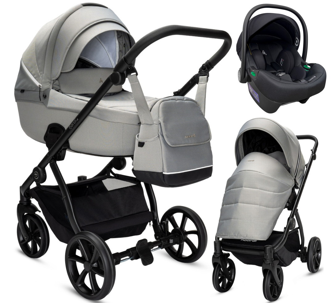 Детская коляска Noordi Fjordi V2 3 в 1 с автокреслом Terra Edusky Black 1462814 Grey