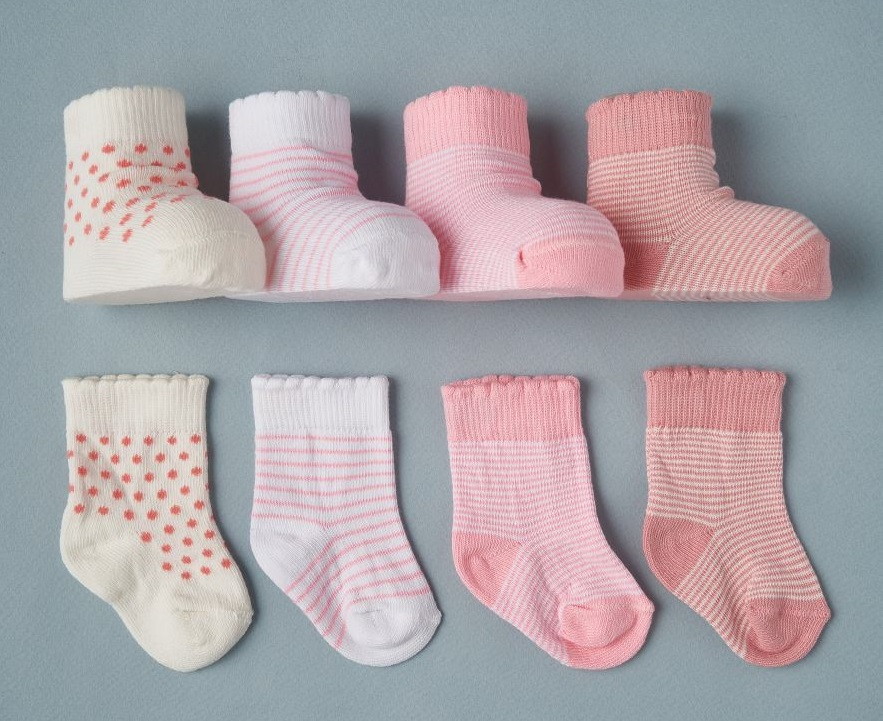 Носочки Little Star короткие 4 пр. 02217 крем, розовый, пудра, белый 6 см 1