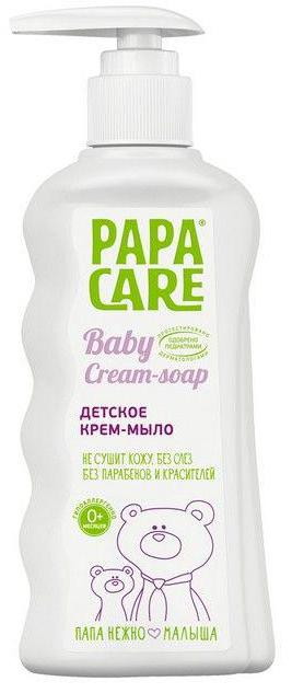 Детское крем-мыло Papa Care с пантенолом,  маслом оливы и экстрактом ромашки 150 мл.