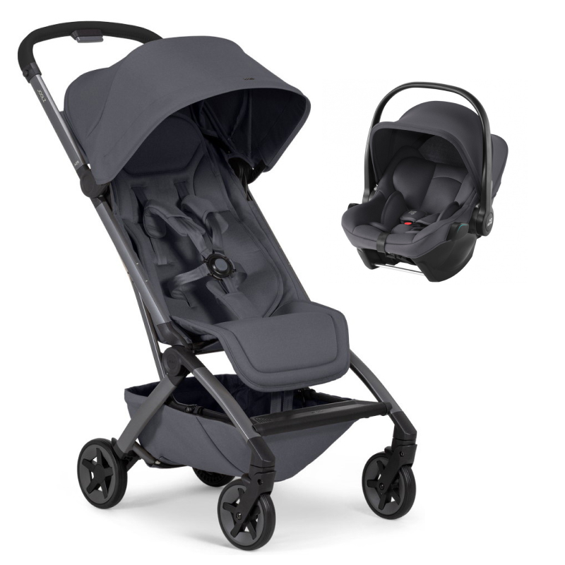 Прогулочная коляска Joolz Aer 2 и автокресло Baby-Safe Core Midnight Grey Stone grey