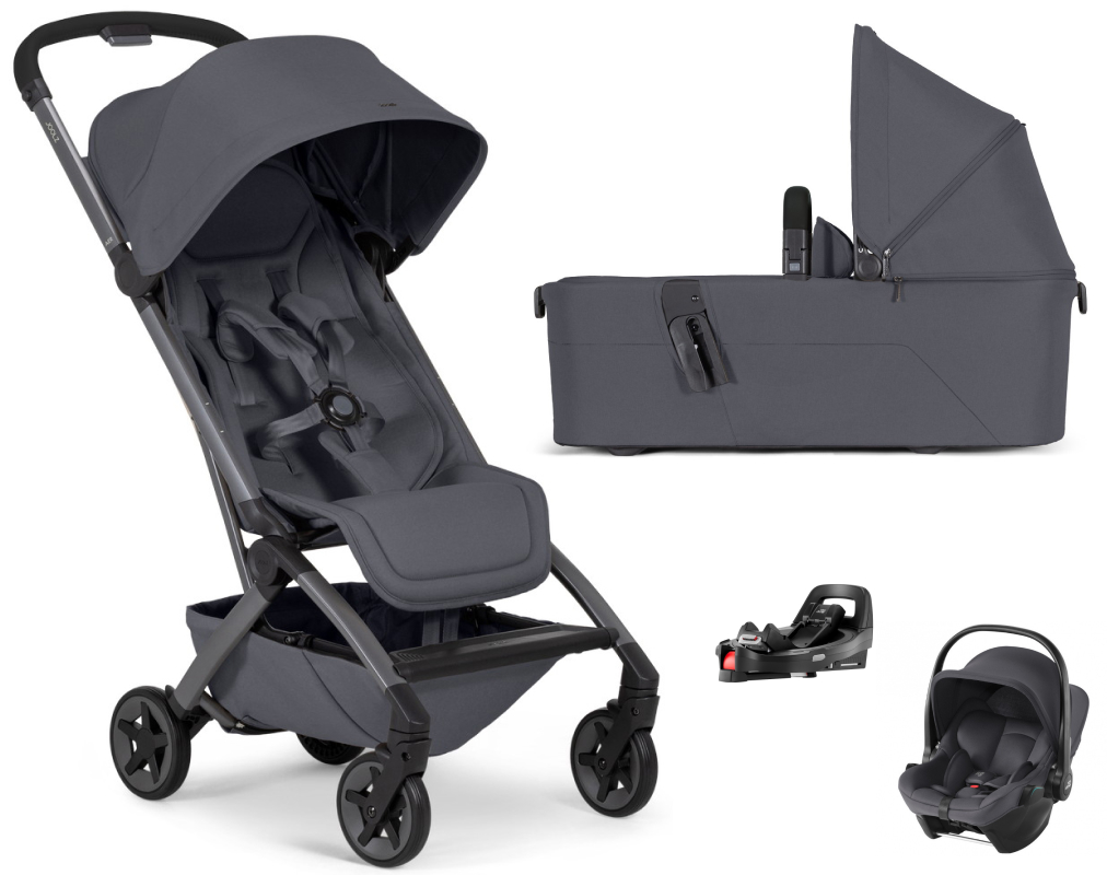 Коляска 2 в 1 Joolz Aer 2 и автокресло Baby-Safe Core Midnight Grey и база Vario Base 5Z Stone grey