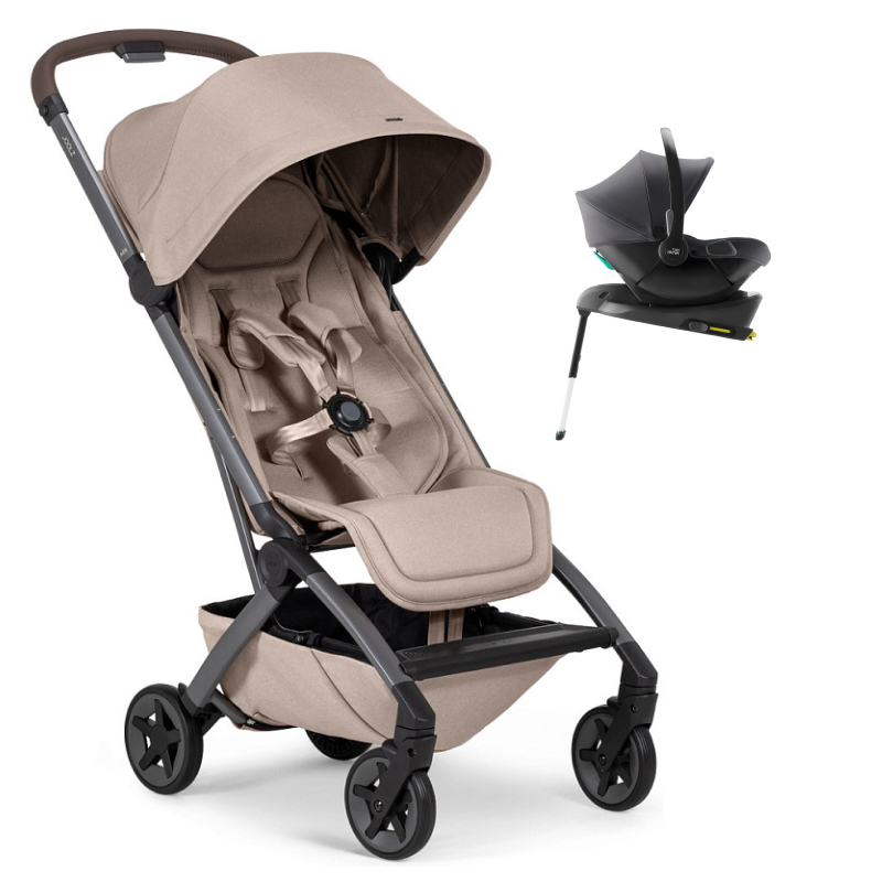 Прогулочная коляска Joolz Aer 2 и автокресло Baby-Safe Core Midnight Grey и база Baby-Safe Core Sandy taupe