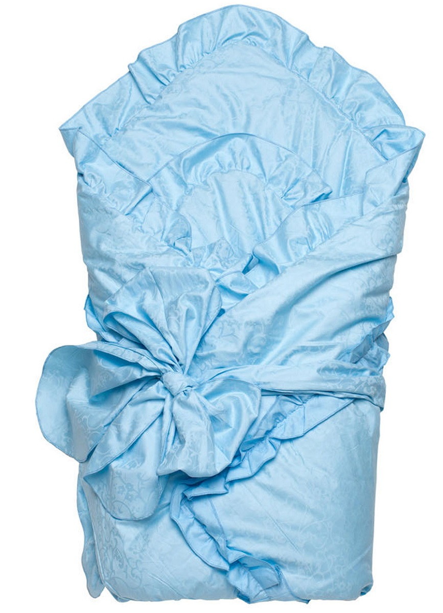 Конверт одеяло Папитто с завязкой 2150 голубой