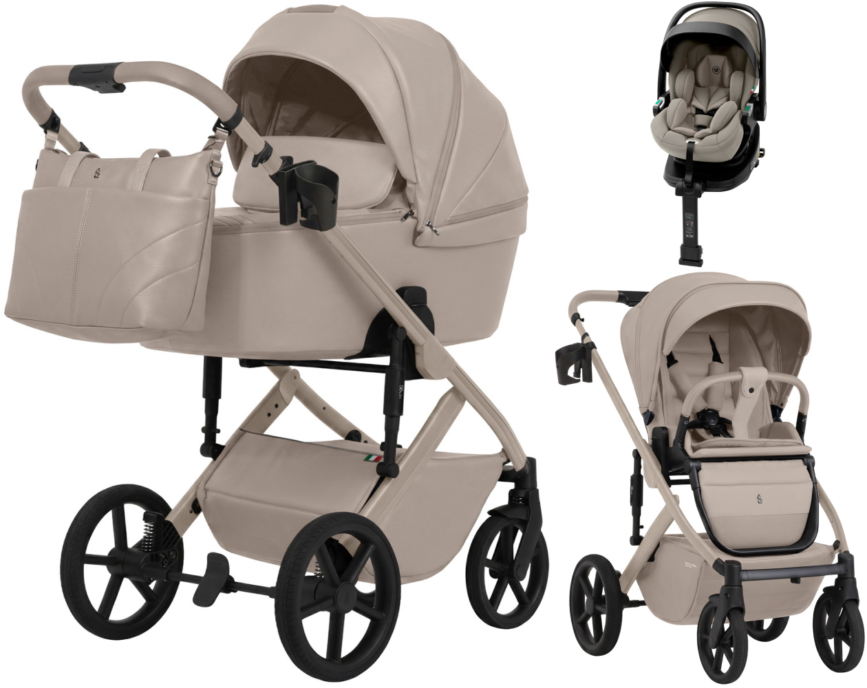 Коляска 4 в 1 Sweet Baby SBL Dolce L и автокресло Premier Plus Begie Cream