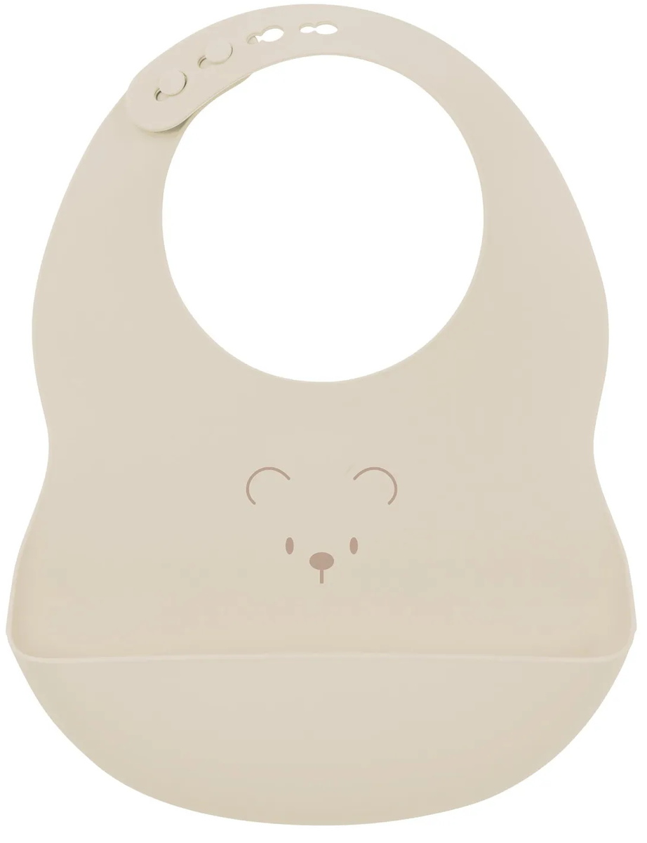 Фартук нагрудный Nattou силиконовый бежевый (bear clay) 874410