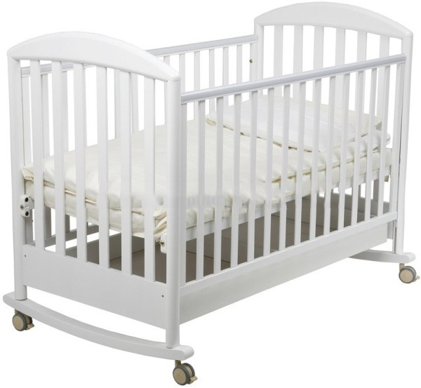 Детская кроватка Papaloni Джованни качалка 120x60 см белый