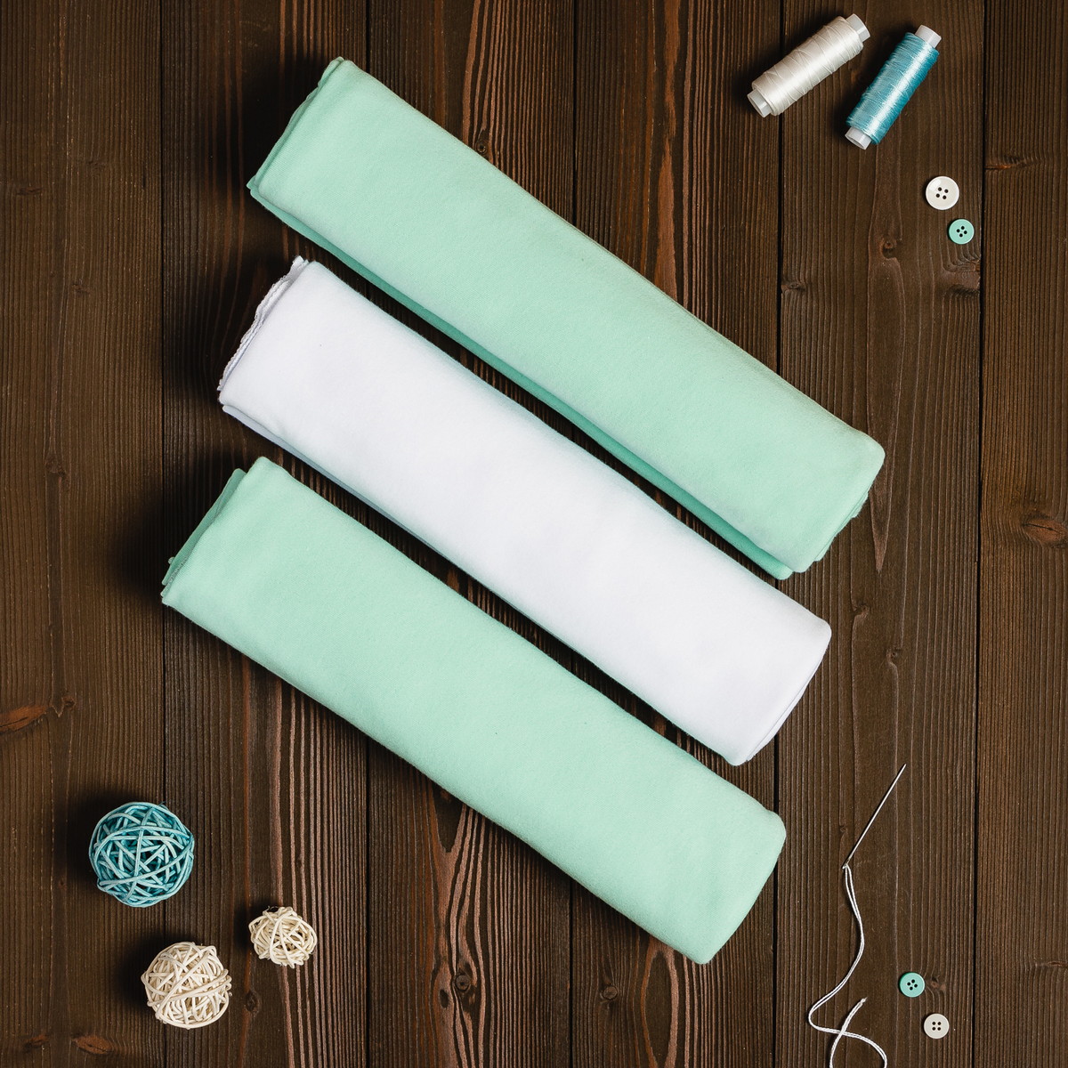 Пеленки Vikalex Мятный трикотажные интерлок 120х90 в уп. 3 шт.